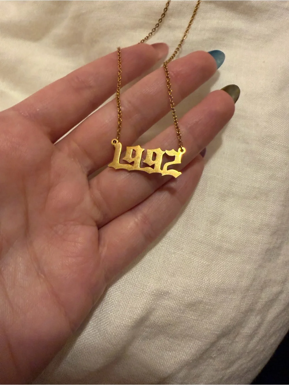 Gold Birth Year Necklace